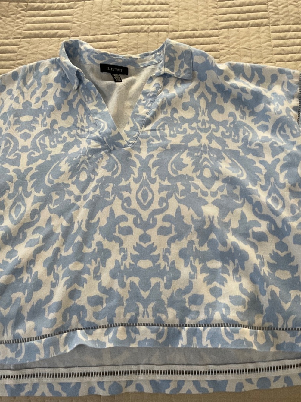 Ellen Tracy linen blouse Size XL